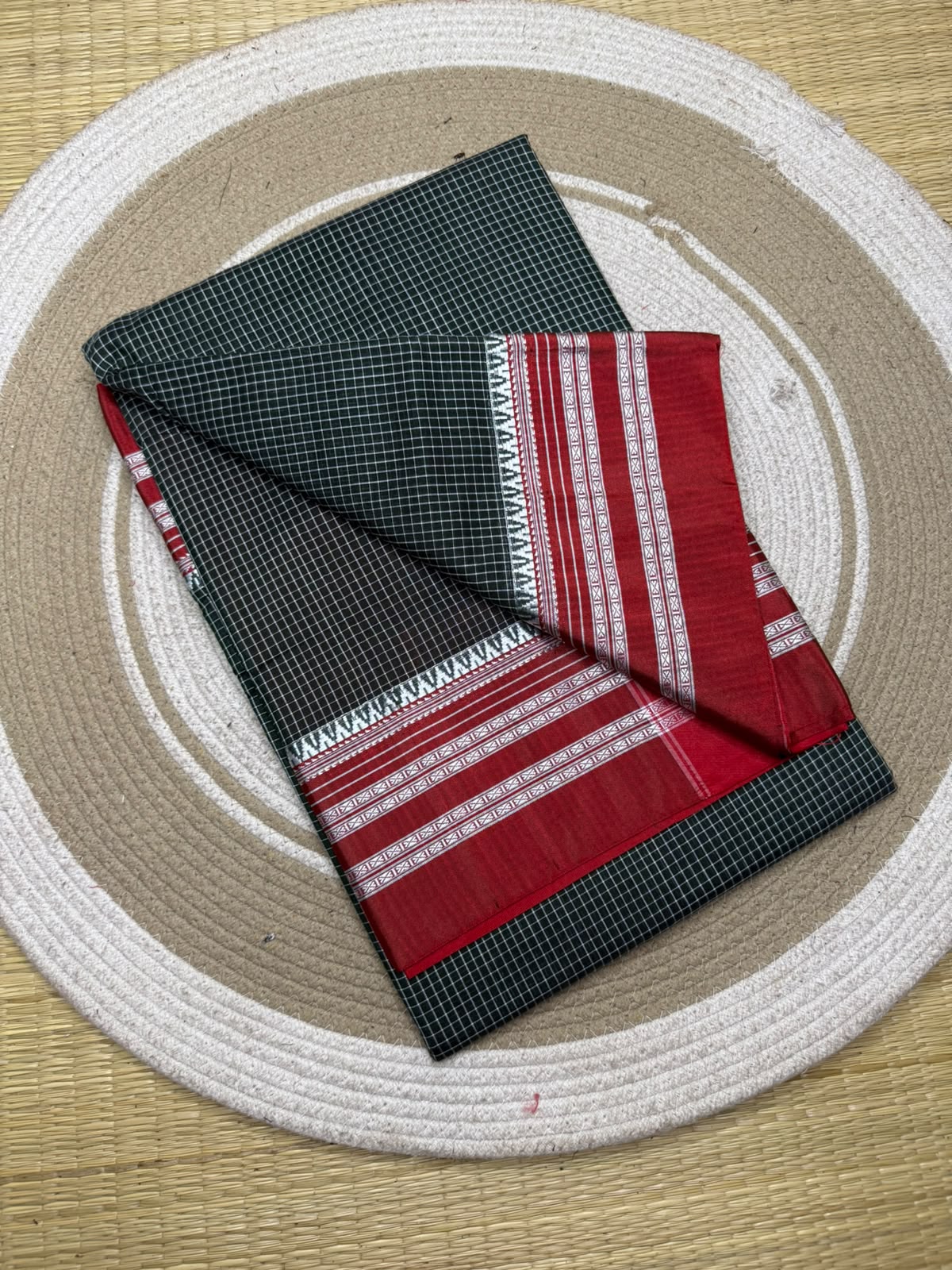 Espresso & Vermilion Checks